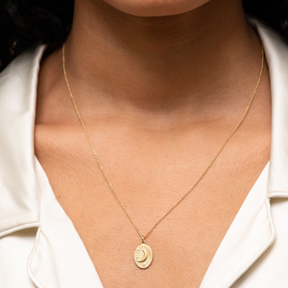 Mejuri Moon Tarot necklace